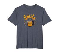 Smile There's Beer: Fun Brew Lovers - Stampa Artistica Maglietta, Uomo Taglie Grandi, Pervinca, 6X Tall