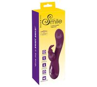 Vibratore ricaricabile SMILE con 3 motori e stimolatore clitorideo (viola)