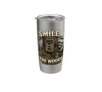 Smile Woods Are Watching Surveillance Joke Camera Citazione Bicchiere termico in acciaio inox doppia parete