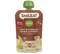 Smileat pouch latte di mandorla, mela, banana, fragola, riso e cacao 9M+, BIO, 100 g