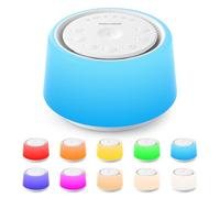 SMILEBOP Macchina per il rumore bianco con luce notturna, 30 suoni lenitivi portatile per neonati e adulti, luce notturna a 10 colori, 5 opzioni di timer, funzione di memoria, compatta per viaggi