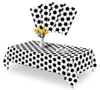 Smilelife Confezione da 4 tovaglie iridescenti lucide usa e getta laser, tovaglia olografica arcobaleno, per feste di compleanno, matrimoni, Natale, 137,2 x 274 cm (calcio)