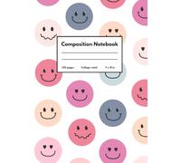 Smiley Face Notebook: Cute College Ruled Composition Notebook for School, Journaling & Note Taking | 120 Pages | 7 x 10 Inches: Fun Aesthetic Notebook ... Women, Teachers & Everyday Writing | Pink