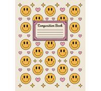 Smiley Faces Aesthetic Preppy Composition Notebook: 120 Pages Composition Book, with Fantasycartoon Cover Design, perfect for Ideas, Drawing, Girls, ... Fantasycartoon Cover Design, perfect for Id