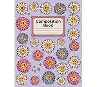 Smiley Faces Aesthetic Preppy Composition Notebook: 120 Pages Composition Book, with Illustration Cover Design, perfect for Creative Writing, Drawing, ... Book, with Illustration Cover Design,