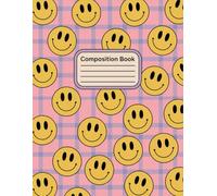 Smiley Faces Aesthetic Preppy Composition Notebook: 120 Pages Composition Book, with Illustration Cover Design, perfect for Drawing, Creative Writing, ... Book, with Illustration Cover Desig