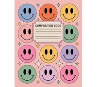 Smiley Faces Aesthetic Preppy Composition Notebook: 120 Pages, with Cutest Cover Design, great for Ideas, Creative Writing, Drawing, Teachers, ... great for Ideas, Creative Writing, Draw