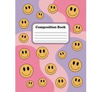 Smiley Faces Aesthetic Preppy Composition Notebook: 120 Pages, with Fantasycartoon Cover Design, ideal for School Notes, Drawing, Creative Writing, ... Design, ideal for School Notes, Drawing,