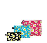 Smiley Flowers - Tasche con cerniera riciclate, multicolore, L, Valigetta per cosmetici