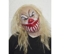 Smiley The Killer Clown Maschera Con Biondo Parrucca Lattice Costume Halloween
