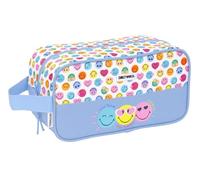 SMILEY WORLD JOYFUL - Scarpiera media, multiuso, portatodo, sport, extrascolari, calcio, comodo e versatile, 29 x 14 x 15 cm, Blu chiaro/Multicolore, M, Casual