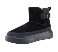 Smilice Stivaletti da donna con cerniera laterale | Stivali invernali resistenti all'acqua con fodera | Suola antiscivolo per il lavoro, la vita quotidiana e la città, Nero , 35 EU