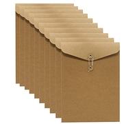 Smiling Art 10 borse portadocumenti in cartone in formato A4, valigetta, cartella, organizzatore Ideale per l'ufficio scuola università (Formato ritratto, Beige, 10er)