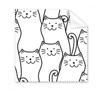 Smiling Cat Protect Animal Pet Lover occhiali panno di pulizia Gift Phone Screen Cleaner 5PCS