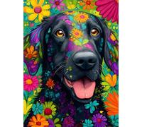 Smiling Dog 500 Piece Jigsaw Puzzles for Adults, Colourful, Challenging & Brainteasing Adult puzzles 500 Pieces Daisy, Fun jigsaws for The Whole Family 20x15 inch