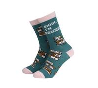 Smiling Faces MAKING SMILES SINCE 2001 Calzini da donna in bambù per la terapia dei calzini, calzini divertenti, novità, Shhh sto leggendo