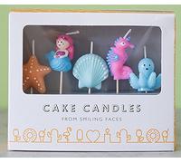 Smiling Faces Under The Sea Mermaid Party Birthday Cake Candles