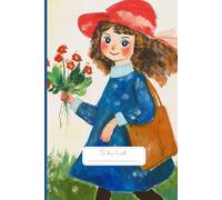 Smiling Lady with Flowers To Do List: A delightful to do list notebook featuring a stylish lady in a blue dress and a vibrant red hat, carrying fresh flowers with a bright smile.