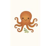 Smiling Octopus: Daily planner featuring a happy embroidered octopus, perfect for ocean lovers and creative minds.