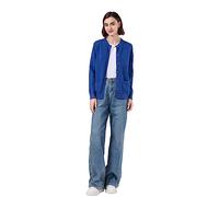 SMILING PINKER Cardigan da donna a maniche lunghe, con scollo rotondo, con bottoni e tasche, blu reale, L