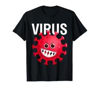 Smiling Red Virus Maglietta