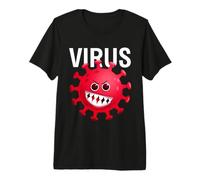 Smiling Red Virus Maglietta Premium