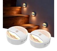 Smiling Shark BR168 Luce Notturna Collegato LED Sensore di Movimento, Intelligente Ricaricabile Bianco Caldo Lampada Notturna Bambini Adesiva Magnetica Per Scale Corridoio Camere Da Letto (2)