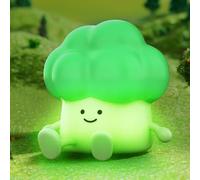 Smiling Shark Carino Lampada Notturne, Broccoli Ricaricabile LED Notturna Silicone Luce 3 Luminosità Sensore Tattile Cute Night Light Luci Notturne per Bambini Decorazione Regali