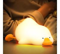 Smiling Shark Carino Lampada Notturne, Oca Ricaricabile LED Notturna Silicone Luce Sensore Tattile 3 Luminosità & RGB Cute Night Light Timer 15 Minuti Luci Notturne per Bambini Decorazione Regali