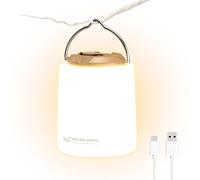 Smiling Shark Lanterna Campeggio, LED Camping Lampada Ricaricabile Mini & Portable Luce Calda Regolabile 3 Modalità di Luce Per Adulti Bambini Pesca Campeggio Emergenza, LED-Lanterna-Campeggio-Mini