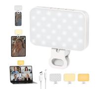 Smiling Shark Luce Selfie, Luce per Telefonica per Selfie Ricaricabile Compatta e Ultra Leggera con 3 Temperature Colore e 10 Livelli Luminosità, Luce Video per Telefono Tablet Computer TikTok Vlog