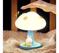 Smiling Shark Luci Notturne per Bambini, Ricaricabile Nuvola LED Notturna Silicone Luce con 3 Luminosità Sensore Tattile Cute Night Light per Decorazione & Regali Bambini, Carino-Lampada-Notturne