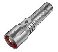 Smiling Shark Torcia, Flashlight LED Ultra-Luminosa Con 8000 Lumens SD-70089 per Camping Hiking Outdoor, Torce Tattica Militare Impermeabile Zoomabile Ricaricabile, Torcia-LED-Torce-Potente-Flashlight