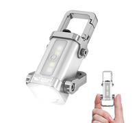 Smiling Shark TP-01 Mini Torcia, Lampada LED Portachiavi 400 Lumen COB Ricaricabile Tipo-C Multi-Modi (Alto/Basso/Lampeggiante/SOS) per Esterno Viaggi Emergenze (1 PACK)