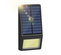 Smiling Shark WL-04 Luce Solare Esterno, 119 LED Lampada Solare da Parete con Sensore di Movimento 160°Impermeabile Faretti Solari a LED da Esterno per Giardino Patio Pathway (1)