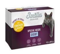 Smilla Adult Light Bocconcini in Salsa con Verdure in Busta umido gatto - Set %: 24 x 85 g Pollo e Pomodoro