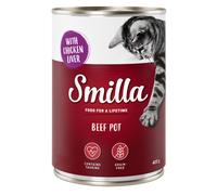 Smilla Delizie al Manzo 6 x 400 g Alimento umido per gatti - Manzo con Fegato di Pollo