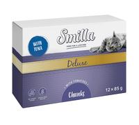 Smilla Deluxe Bocconcini 12 x 85 g umido per gatto - con Tonno & Pomodori