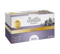 Smilla Deluxe Patè & Bocconcini 4 x 85 g Pacco misto umido per gatto - Patè (4 varianti)