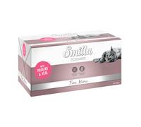 Prezzo speciale! 8 x 100 g Smilla Fine Menù Alimento umido per gatti - Pollame & Vitello