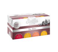 Smilla Fine Menù Delizioso ripieno 24 x 100 g umido gatto - Mix: (4 varianti)