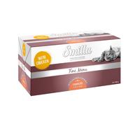 Smilla Fine Menù Delizioso ripieno 24 x 100 g umido gatto - Pollo con Salmone & Spinaci
