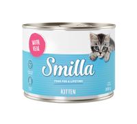 Smilla Kitten 6 x 200 g umido gatto - Vitello e Pollame