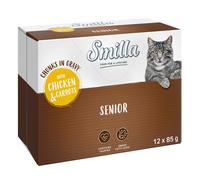 Smilla Senior Bocconcini in Salsa con Verdure in Busta umido gatto - Set %: 24 x 85 g Pollo e Carote