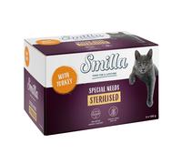 Smilla Sterilised in Vaschetta 24 x 100 g umido gatto - Tacchino con Salmone