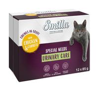 Smilla Urinary Care Bocconcini in Salsa con Verdure in Busta umido gatto - Set %: 24 x 85 g Pollo e Carote