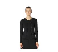 Sminfinity, ,Knitwear ,Donna ,Nero ,L Giacca Crew Silky Rib