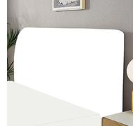 Smingm Copri Testata Letto Matrimoniale Elastica Fodera Protezione Testata Elastico All-inclusive Coperchio Europeo Soft Cover Lavabile Cover Testata Letto (190-210cm, White)