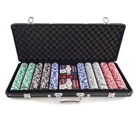 Smir 360355 - Set da Poker Grimaud, 500 fiches Americane, Valigetta Nera in Alluminio [Importato dalla Francia]