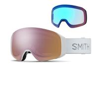 Smith - Maschera da sci - 4D Mag S White Chunky Knit Chromapop Everyday Rose Gold Mirror - Bianco